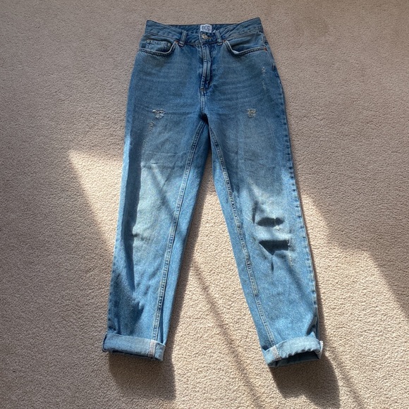 BDG Blue Mom Jeans Cuffed - Picture 2 of 7